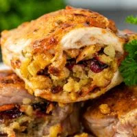 Mayflower Menu - The Butcher Shop Baked Stuffed Pork Chops menu